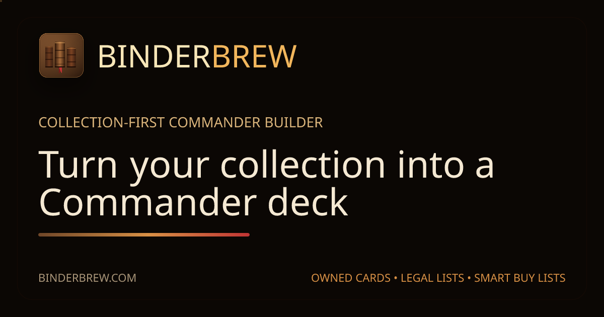 Commander Deck Building Template | BinderBrew